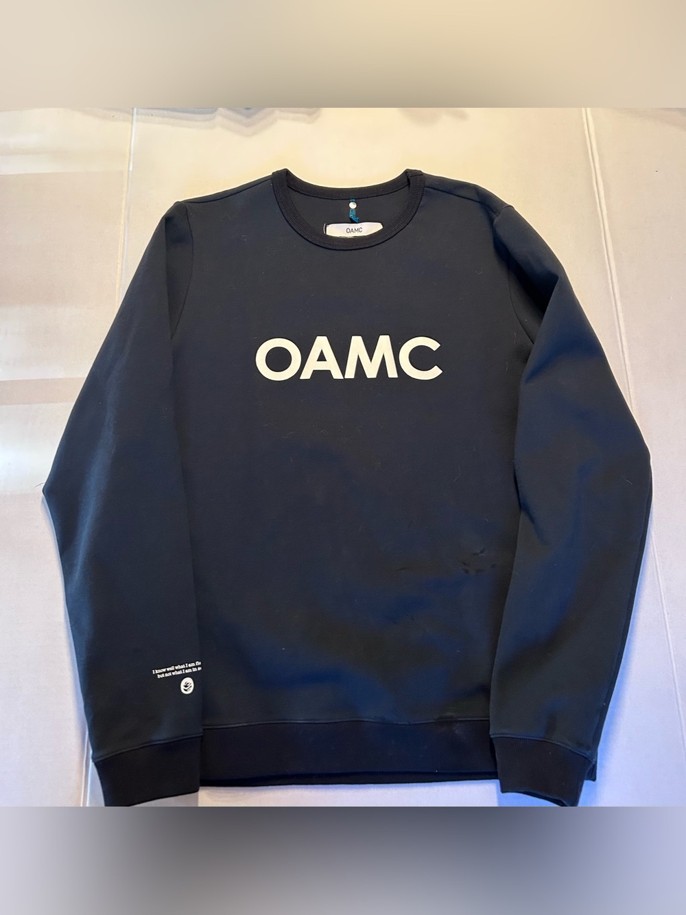 OAMC Men’s Crewneck Scuba Sweatshirt Black Made In Portugal Size Medium